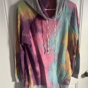 Multicolor Tie-Dye Women's Hoodie